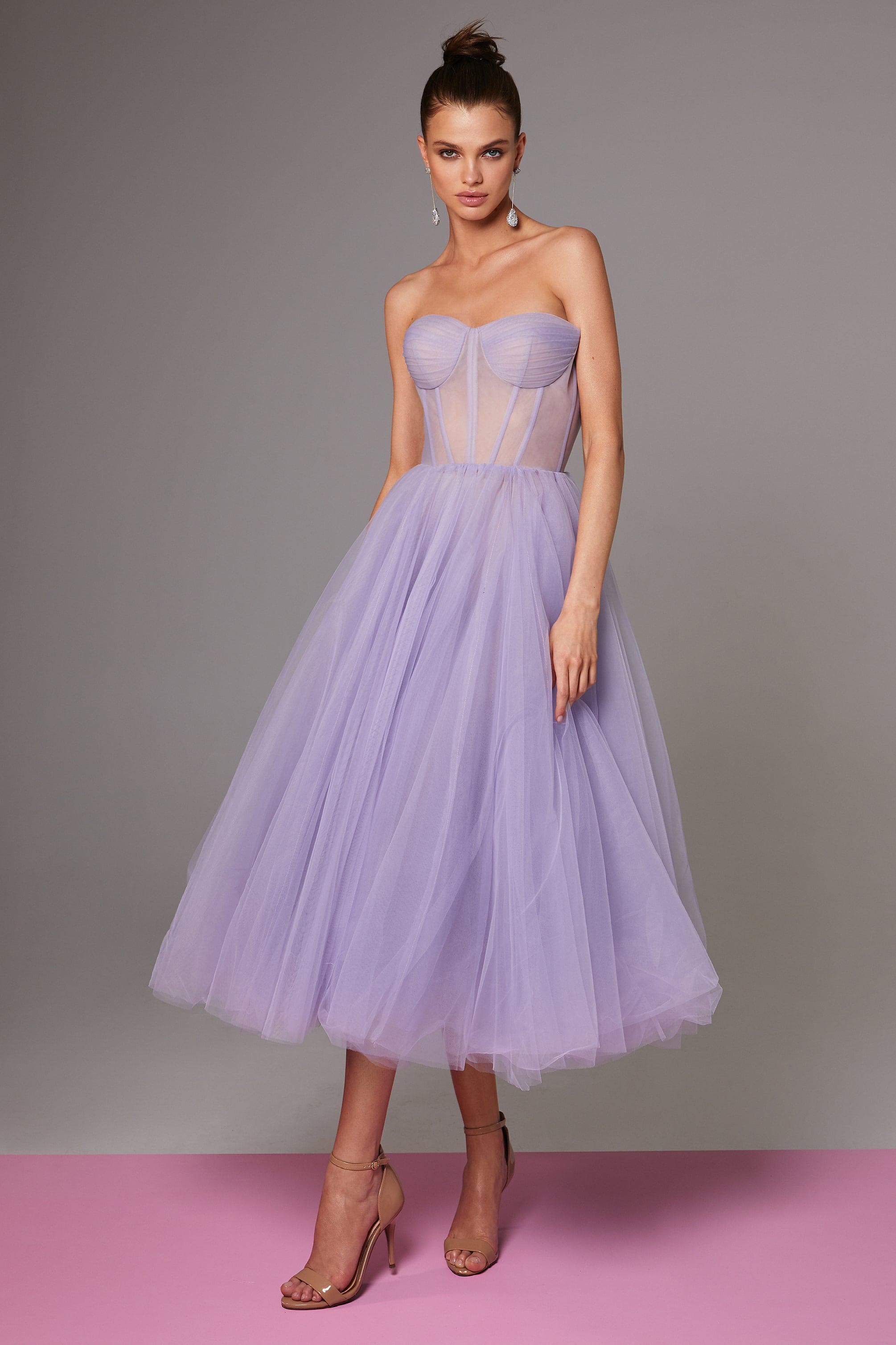lavender tulle dress